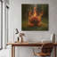 «Red Rose on Fire 4» par Rey Klimt, art mural en métal-745008834