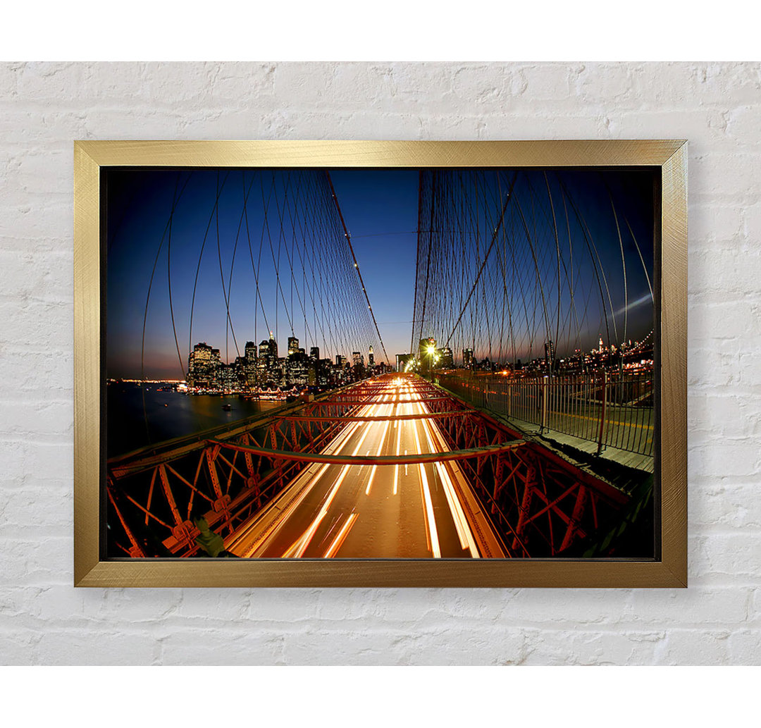 Brooklyn Bridge nach New York City - Drucken