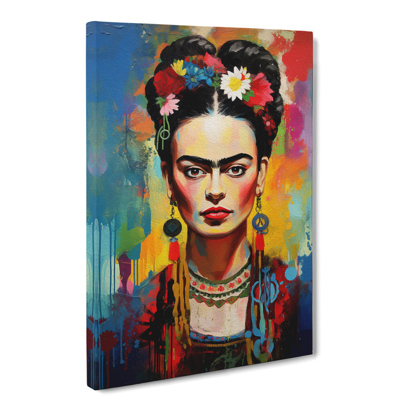 Frida Kahlo Abstract - Wrapped Canvas, 60cm H x 40cm W x 3cm D