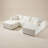 108" Left Hand Facing Corner Sectional With Chaise And Ottoman Corduroy Upholstered Boneless Compression L-Shaped Sofa-47334306