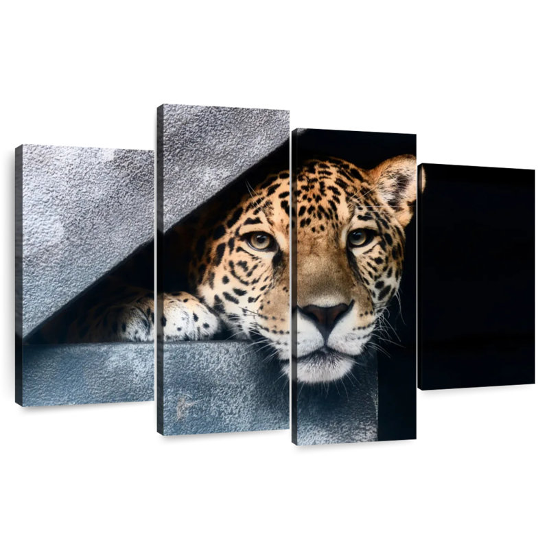 Peeking Jaguar, 32"H x 52"W