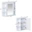 Armoire de rangement murale de salle de bain avec miroir, armoire à pharmacie avec tablette en bois réglable et portes, armoires de rangement montées avec 6 tablettes ouvertes-882272008