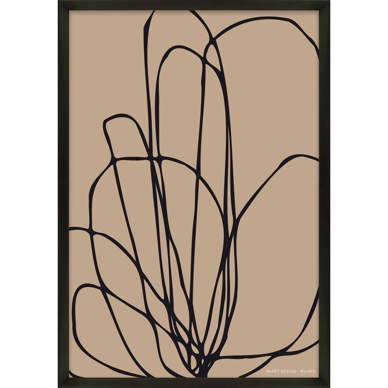 Tracings 3 Print by Romina Gadler, Black Framed Paper, 25" H x 17.5" W x 1.25" D