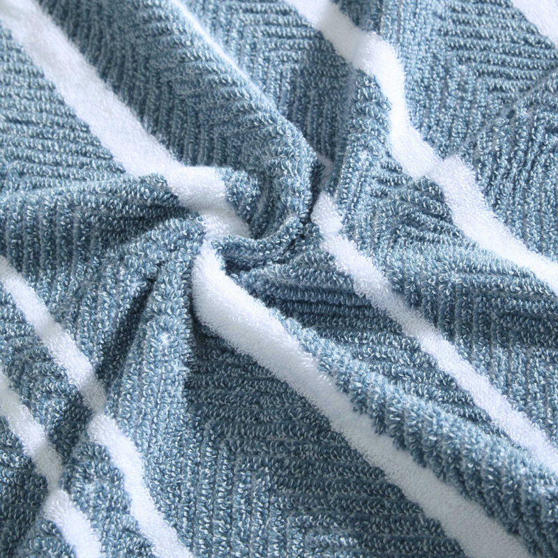 Ensemble de serviettes 6 pièces 100% coton Nautica, Croisière à rayures bleues