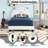 Cute Bed Frame With Bear Design Headboard