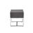 Iban Gray Oak & Chrome Finish End Table