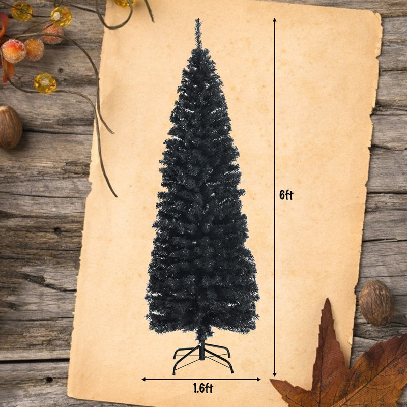 Sapin de Noël noir 72 po H