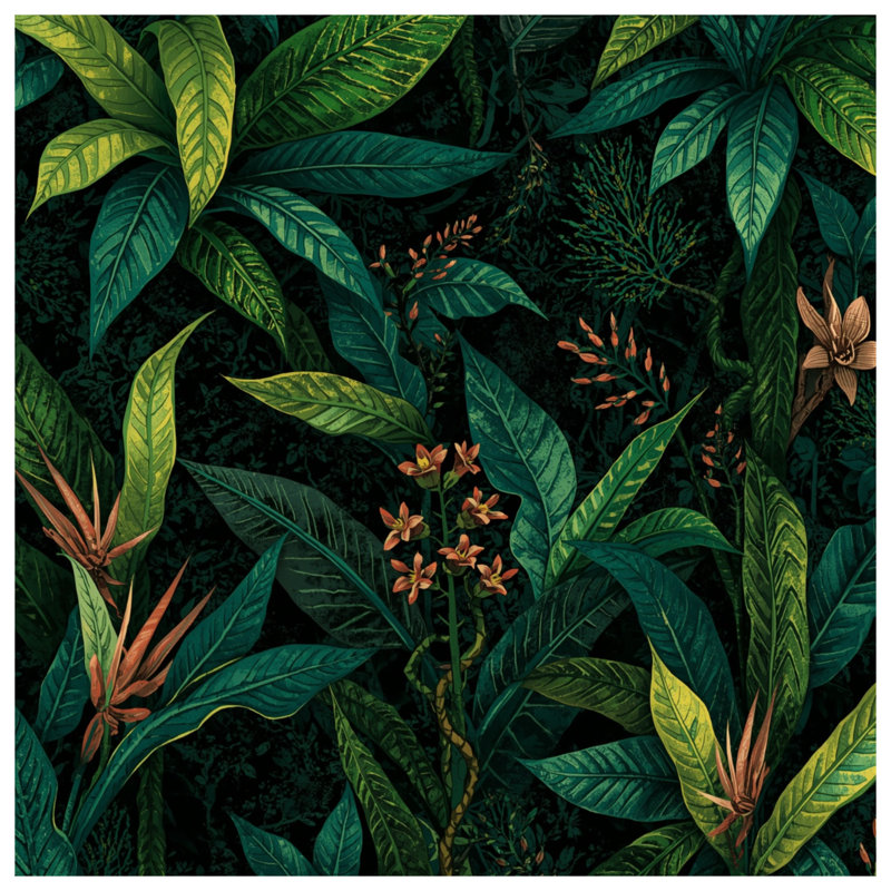 Coussins décoratifs à feuilles tropicales, 26 x 26 pouces