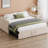Twin Size Velvet Daybed with Pop Up Trundle, Upholstered Sofa Bed Converts to King Size, Space-Saving Design for Guest Room & Small Spaces, No Box Spring Needed 660 lbs Capacity-1615676757