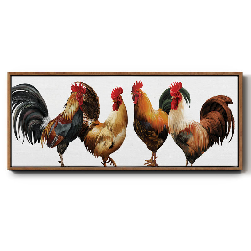 Coq - toile encadrée, H 20 po x l 50 po