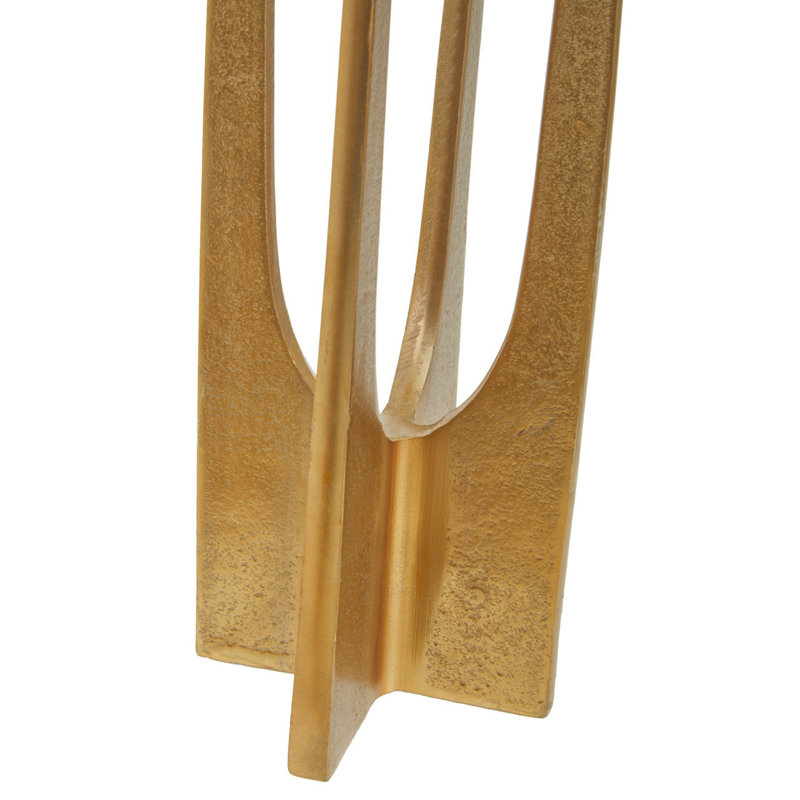 Kamakou Metal Tabletop Tealight Holder, 40cm H x 12cm W x 12cm D, Gold
