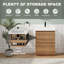 Meuble-lavabo autoportant de 24 po de style maison de campagne avec lavabo et armoire de rangement-1576104553