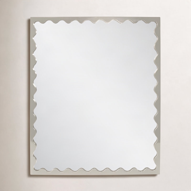 Ailee Rectangle Wall Mirror, Nickel