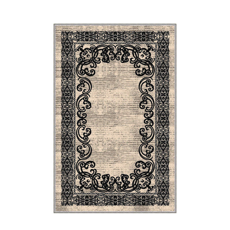 Luxurious Woven Area Rug, 5.9 x 9.2 ft, 100% Polyester, Antibacterial | Non-Slip PVC Felt Dot Underside, 0.3 in Pile Height | Machine Washable, 3D Digital Print, Perfect for Living Room & Bedroom Décor