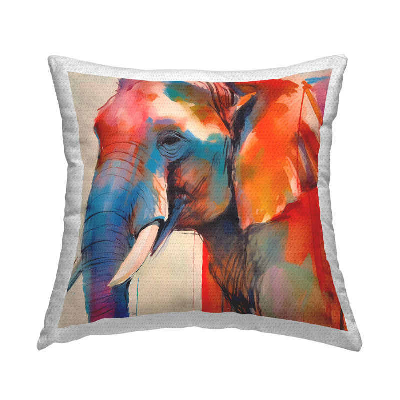 Coussin d'extérieur Bold Modern Elephant