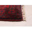 Tapis rouge en laine noué à la main de conception unique 5 pi 10 po x 7 pi 10 po New Age