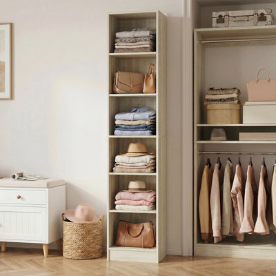 Closet System With Open Shelves