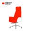 Adjustable Genuine Leather + Faux Leather + Aluminium Alloy Office Chair-108647380