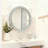 Round Wood Beaded Wall Mirror