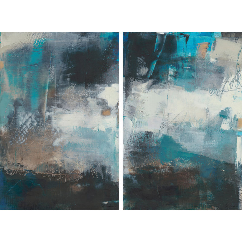 « umbra v », ensemble de 2 reproductions de peintures à l’acrylique sur toile, H 36 po x l 24 po x L 1,5 po