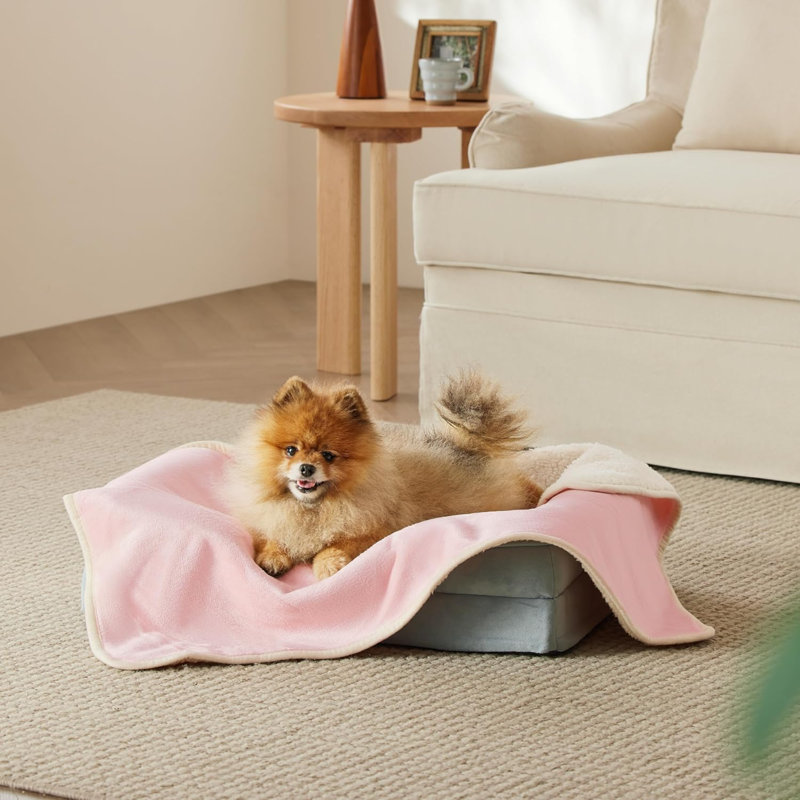 Couverture en flanelle pour animaux, Rose, 25 po x 35 po