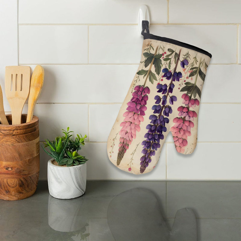 Aged Petals Oven Mitt Cotton Twill