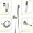 Dual Function Shower - 16 Inch Ceiling Mount Square With Rainfall And Hose Kit System In Head Handheld Functions-115806951