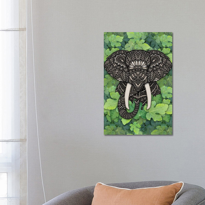Jungle Elephant by Angelika Parker - Wrapped Canvas Print, 66.04 cm H x 45.72 cm W