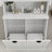 Two-Compartment Tilt-Out Dirty Laundry Basket Tall Bathroom Cabinet With 2 Adjustable Shelves-White-1519125300