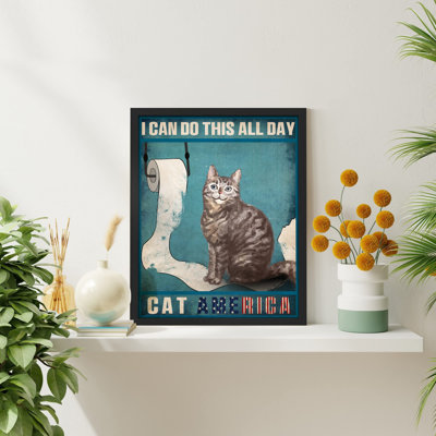" I Can Do This All Day Cat America Cute "