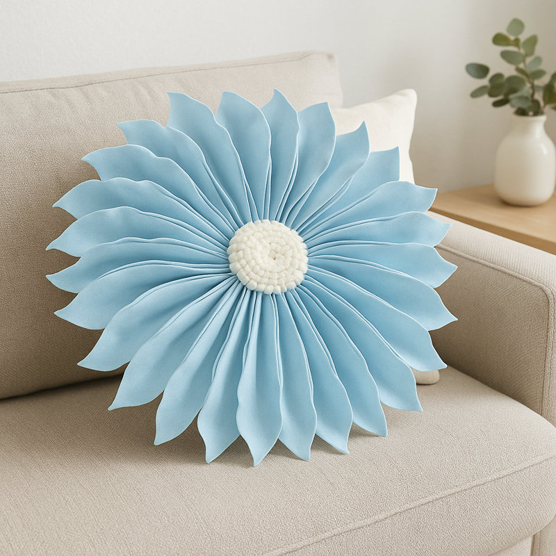 Outdoor Reversible Throw Pillow, Aqua, Pillow Cover Only - No Insert