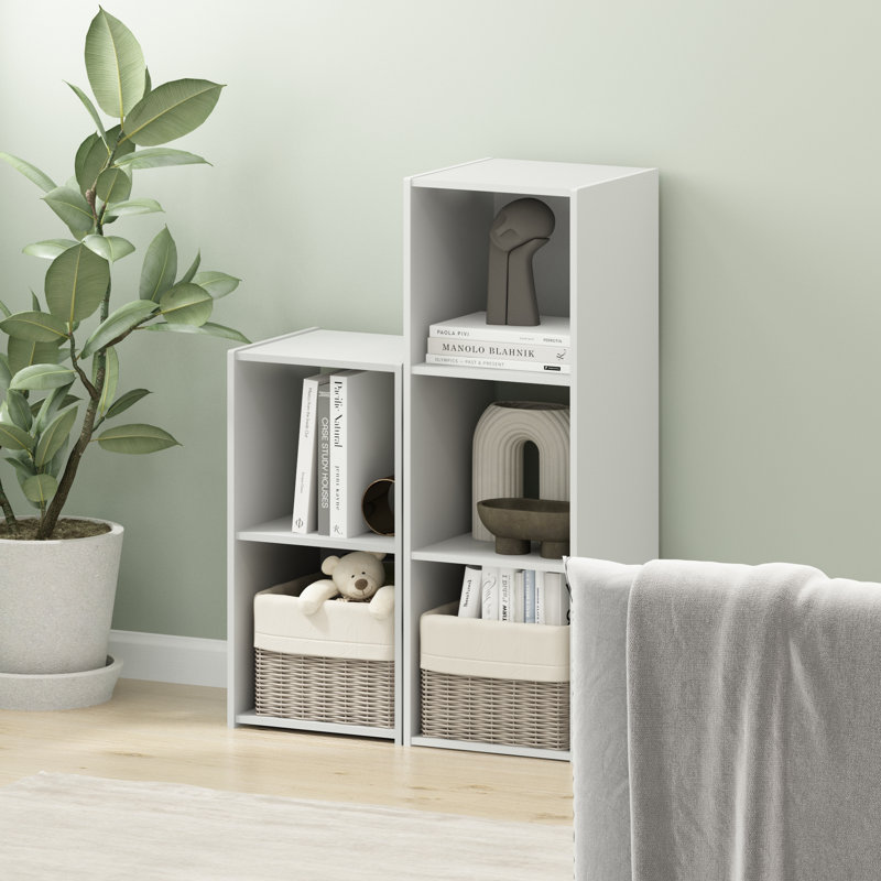 Anzalone 35.94" H x 12.24" W, (3 Shelves) 35.94" H x 12.24" W x 11.61" D, White