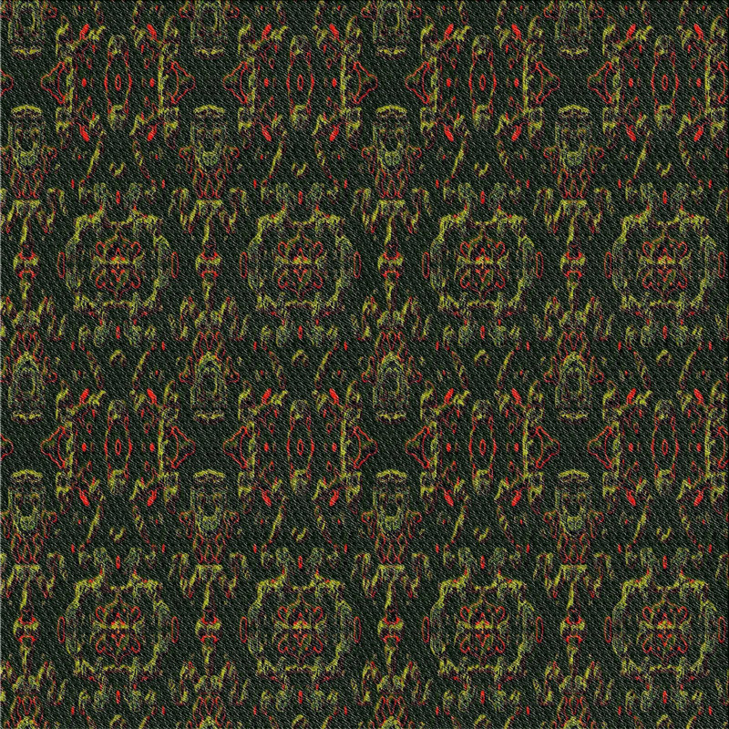 Tapis de zone verte à motif, Carré 4 pi