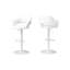 Tabouret de bar Bardia, pivotant, hauteur de bar, réglable, métal, similicuir, contemporain, moderne-30565730