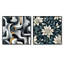 Essence monochrome - Collages abstraits, ensemble de 2 collages carrés-101846442-101846443