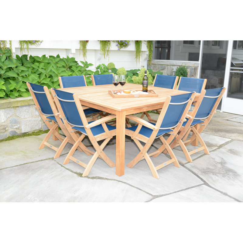 Newport 62" Square Teak Outdoor Dining Table