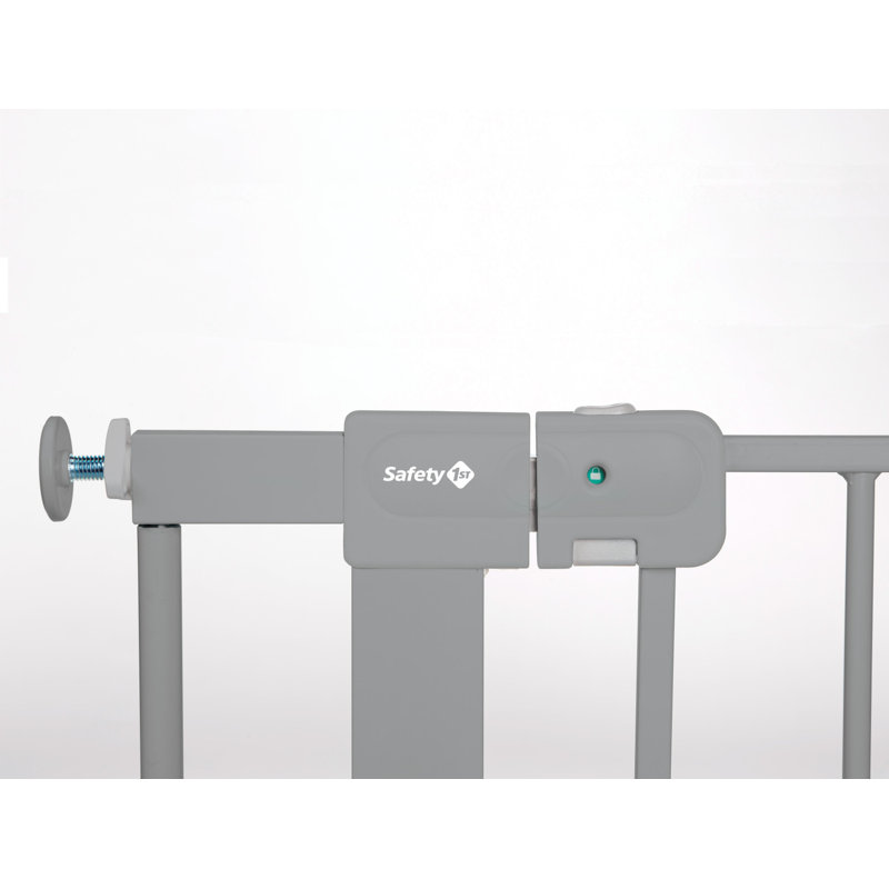 Gray Metal Pressure Mounted Auto-Close Safety Gate