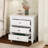 28" Painted Nightstand With 3 Drawers-1239920912