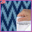 Housses de couette bleues à motif en zigzag-130509220