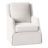 Savannah Linen Swivel Slipcovered Chair