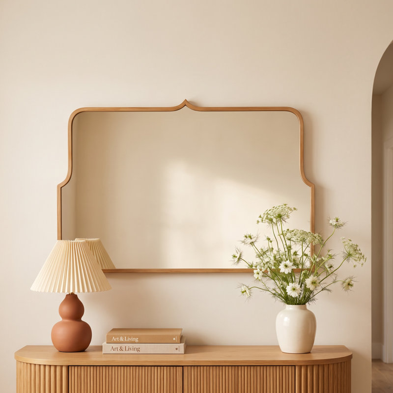 Keris Wide Arch Mirror, 24" x 37", Gold