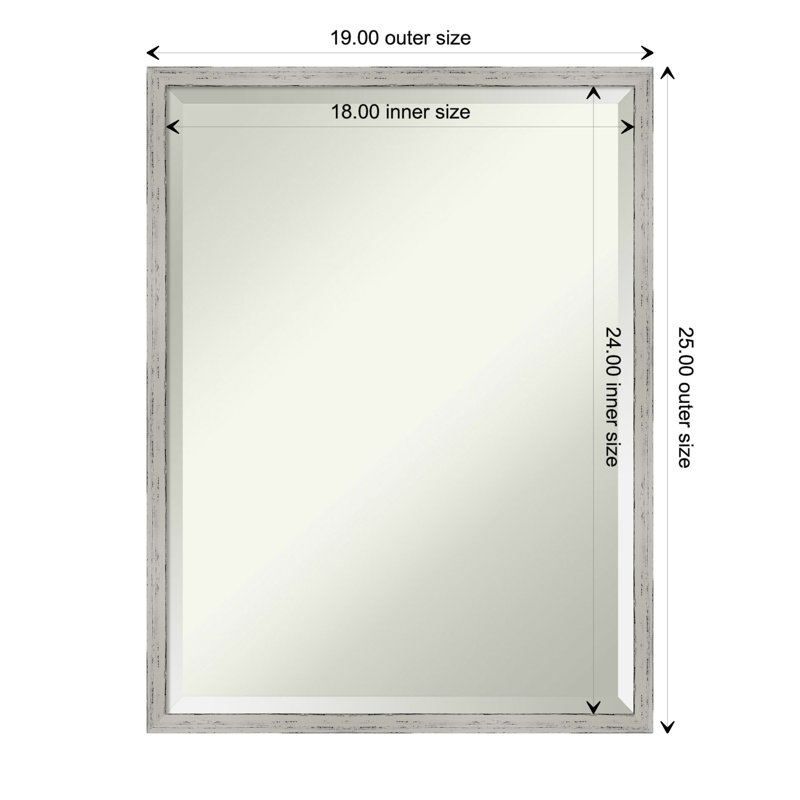 Swithun Flat Wall Mirror, 19" x 25"