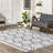 Leo SpinClean Geometric Striped Machine Washable Area Rug-1888672676