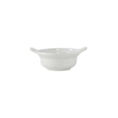Tuxton Linx Round Ceramic Stainless Steel 12 Piece Ramekin Casserole Bakeware Set
