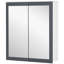 Armoire à pharmacie avec miroir Kleankin, armoire de salle de bain murale avec miroir 27 po x 30 po, armoire de salle de bain murale avec rangement, portes doubles et 2 tablettes réglables, blanc