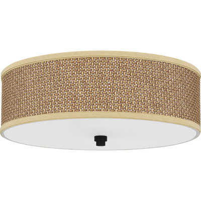 Zen 3-Light Mystic Black Flush Mount Light