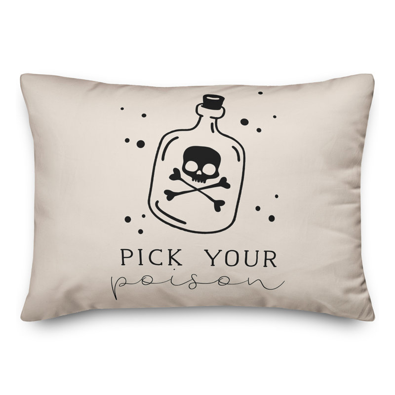  Pick Poison Bottle Cream Rectangular Pillow Cover & Insert