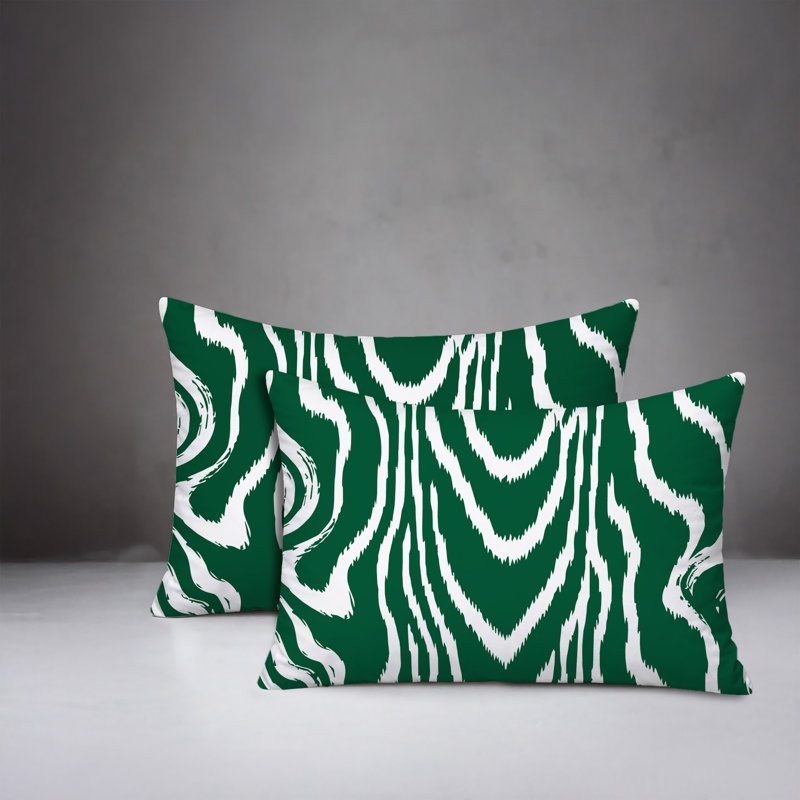 Oreiller réversible intérieur / extérieur Meli, 25x18, Green