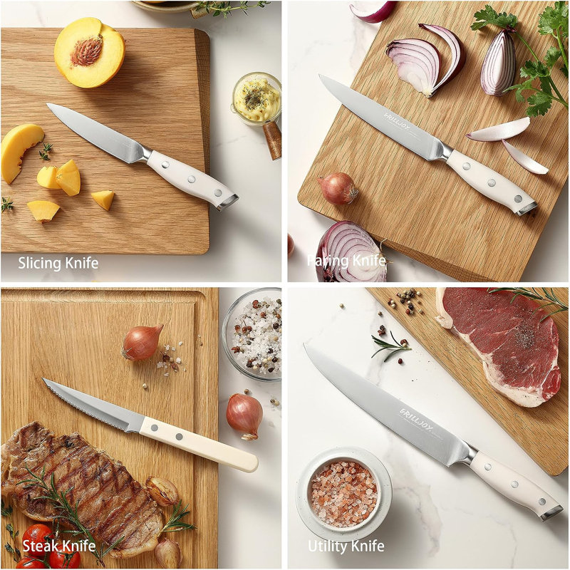 Wuyi 17 Piece Stainless Steel Knife Block Set