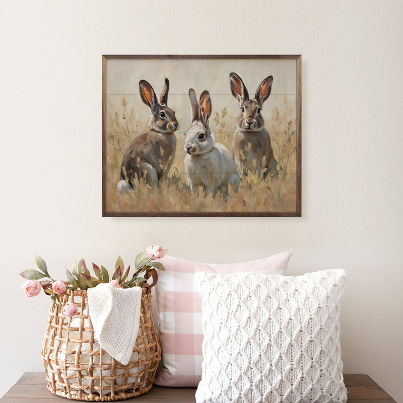 Bunnies In The Grass, H 32 po x l 40 po
